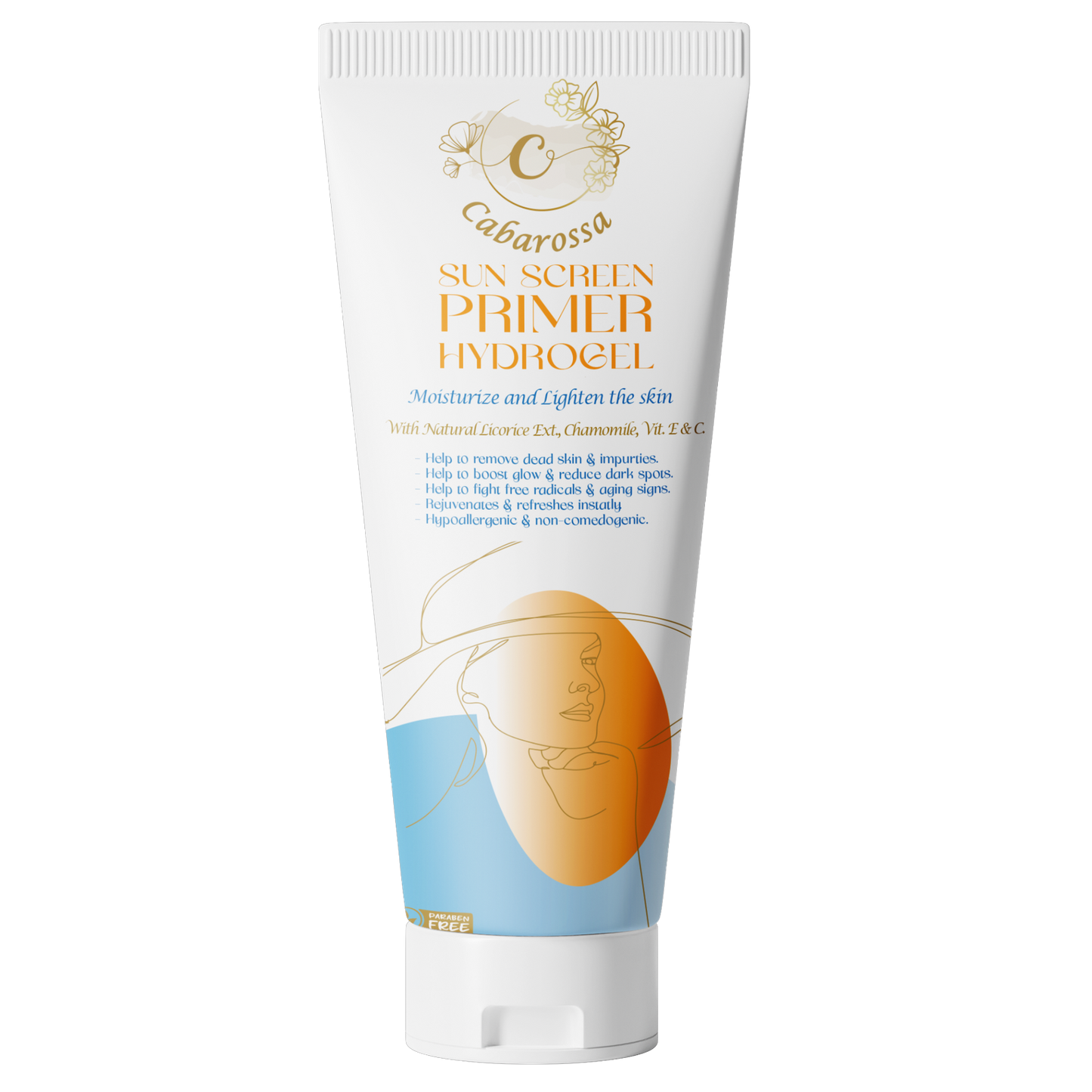 كاباروزا صن سكرين + SPF 50 – جم 60 - Cabarossa sunscreen cream - 60gm