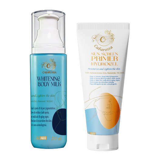بادي ميلك 200 ملي + صن سكرين 60 جم Cabarossa Body Milk & Sun Screen Primer Cream